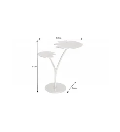 Stolik kawowy Leaf 52 cm srebrny