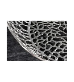 Stolik kawowy LEAF 74 cm srebrny