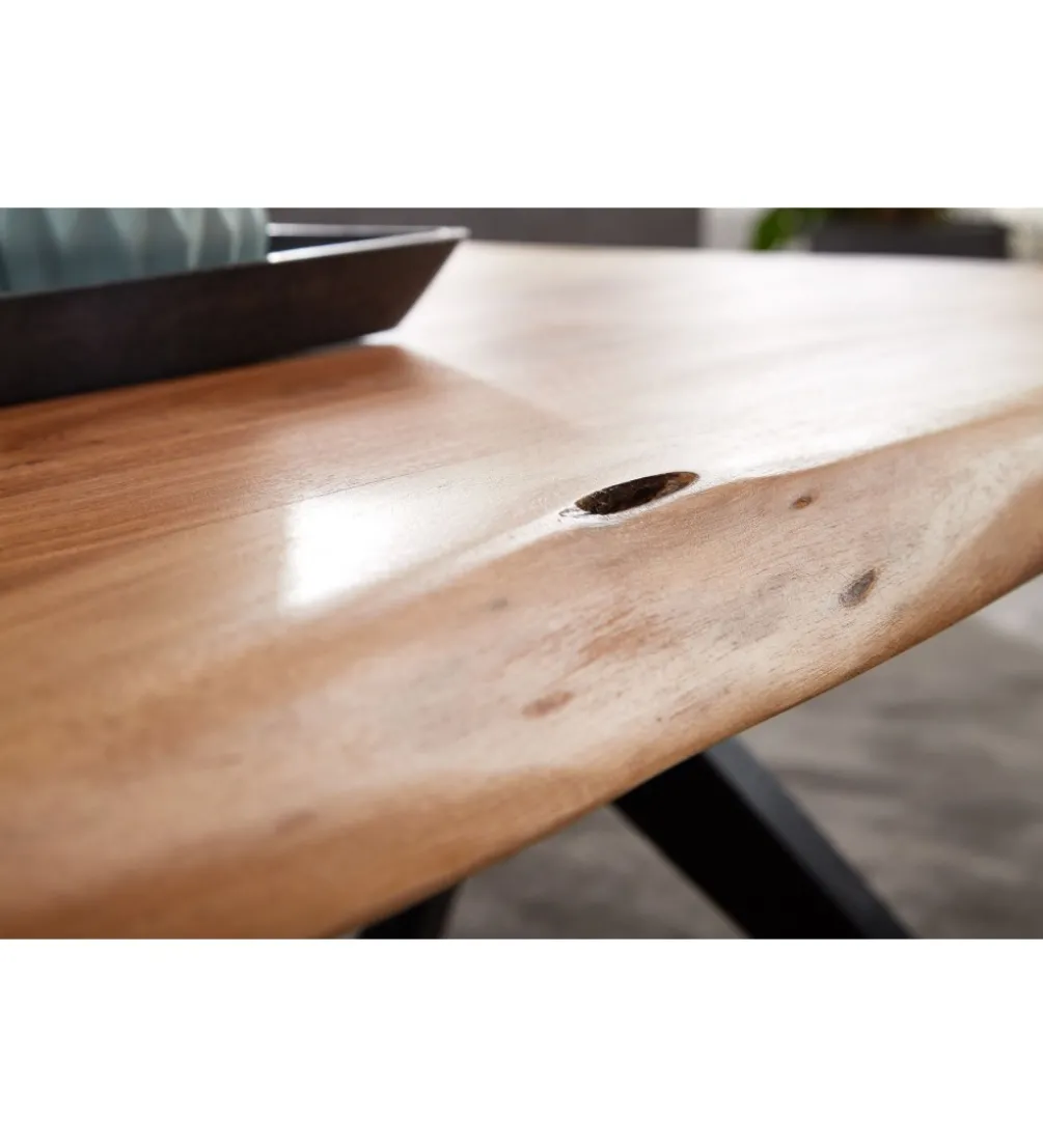 Stolik kawowy LOFIN 115 cm drewno akacja