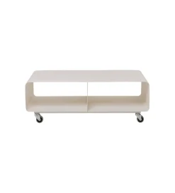 Stolik kawowy LOUNGE 90 x 30 cm beżowa na kołach