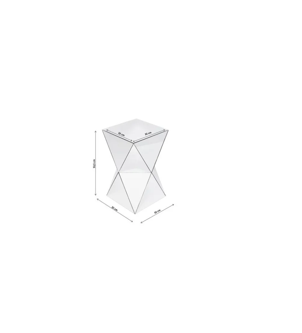 Stolik kawowy LUXURY TRIANGLE 32 cm lustrzany