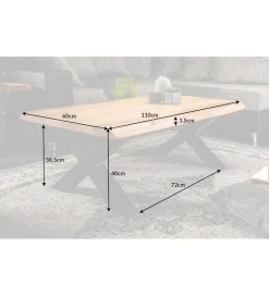 Stolik kawowy Maamut X 110 cm drewno Akacja honey