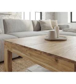Stolik kawowy MASHARIK 60 cm drewno akacja
