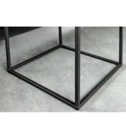 Stolik kawowy MENSA 40 cm w optyce marmuru antracytowy