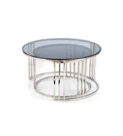 Stolik kawowy MERCURY set 2 srebrny