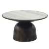 Stolik kawowy MESMERIT 60 cm blat marmur