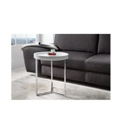 Stolik kawowy Modular 40 cm biało srebrny