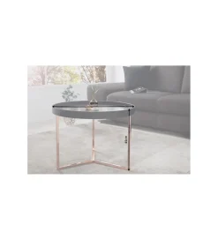 Stolik kawowy Modul 60 cm czarno miedziany