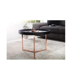 Stolik kawowy Modul 60 cm czarno miedziany