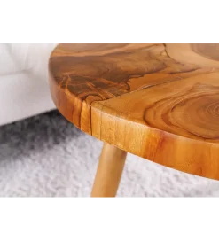 Stolik kawowy MOSAIK 60 cm naturalny teak
