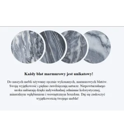 Stolik kawowy Nobil Elements set 2 marmur szary