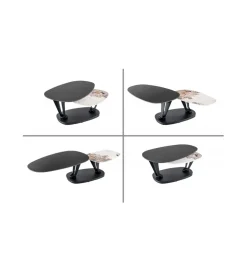 Stolik kawowy obrotowy MOVI 95 cm - 160 cm cermika optyka kamienia