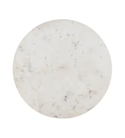 Stolik kawowy ONAKI 75 cm drewno mango marmur biały