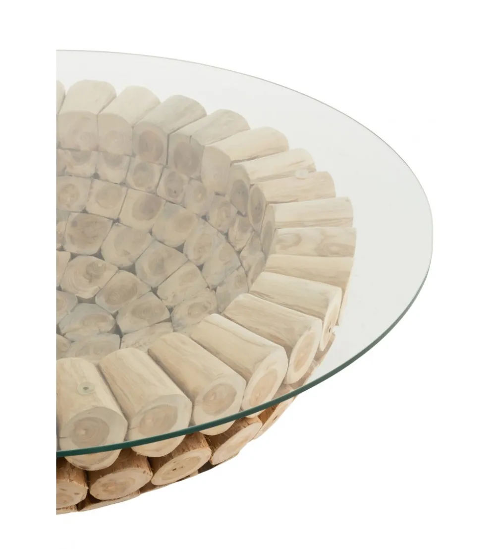 Stolik kawowy OPEN 110 cm drewno teak