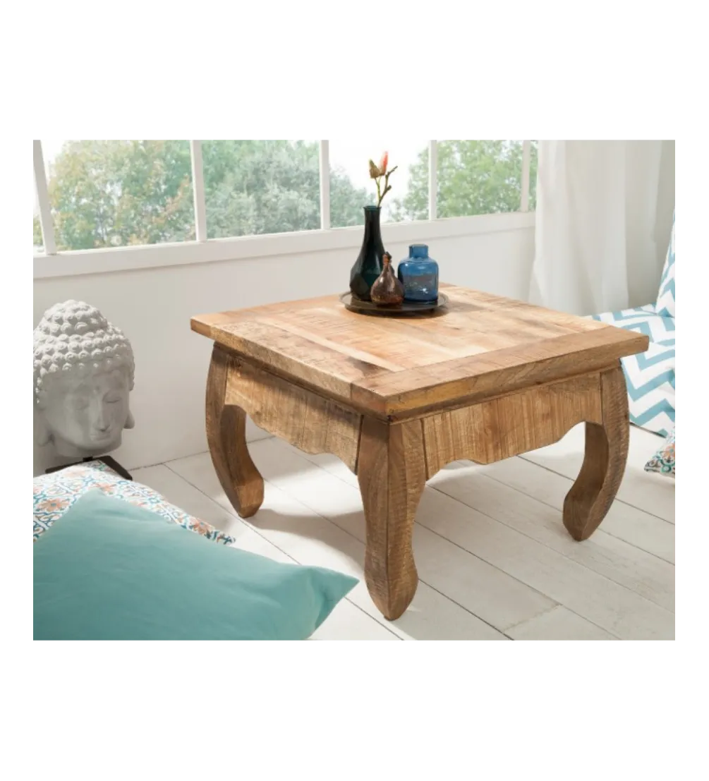Stolik kawowy Opium Antique 60 cm drewno Mango