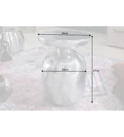 Stolik Kawowy Orient 36 Cm W Kolorze srebrnym