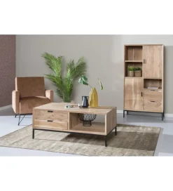 Stolik kawowy OSSLO 120 cm drewno akacja