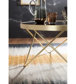 Stolik kawowy OTIVIA 82 cm czarno złoty