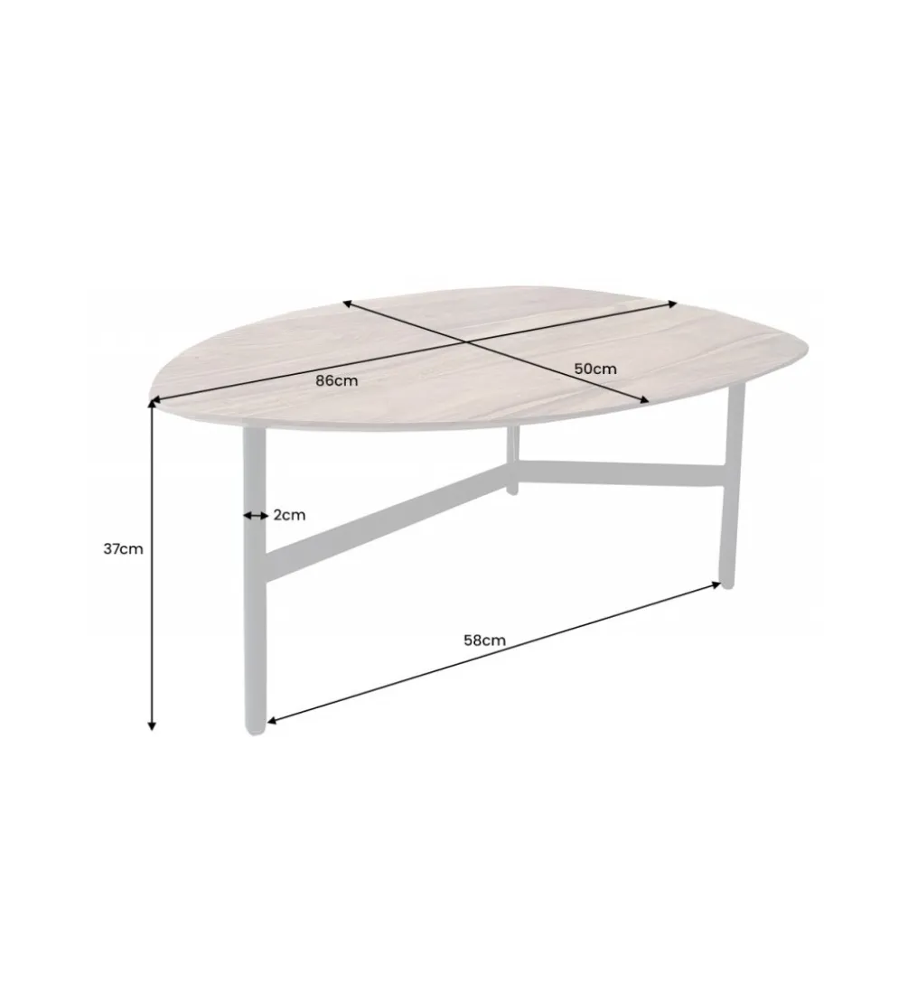 Stolik kawowy PARMIO 85 cm drewno sheesham