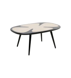 Stolik kawowy PETAL 90 cm naturalny czarny