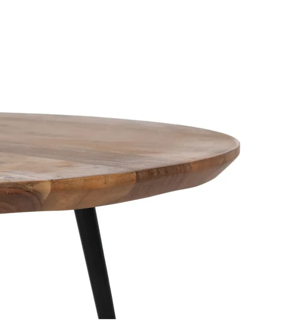 Stolik kawowy PIRLO SET II drewno akacja