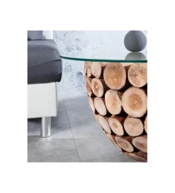 Stolik kawowy Pure Nature 70 cm drewno Teak