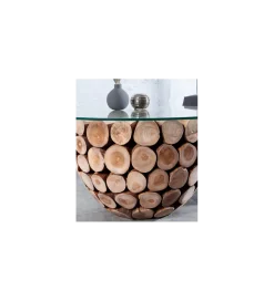 Stolik kawowy Pure Nature 70 cm drewno Teak