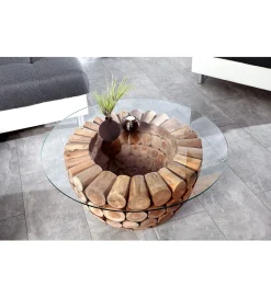 Stolik kawowy Pure Nature 70 cm drewno Teak
