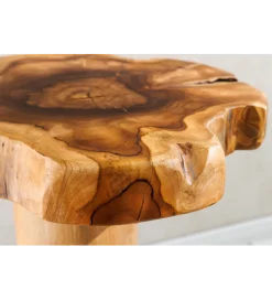 Stolik kawowy ROOT 70 cm drewno teak naturalny