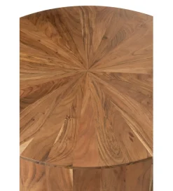 Stolik kawowy ROUND 90 cm drewno akacja naturalny