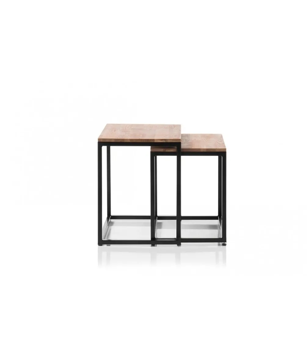 Stolik kawowy SAKURA set 2 dębowe
