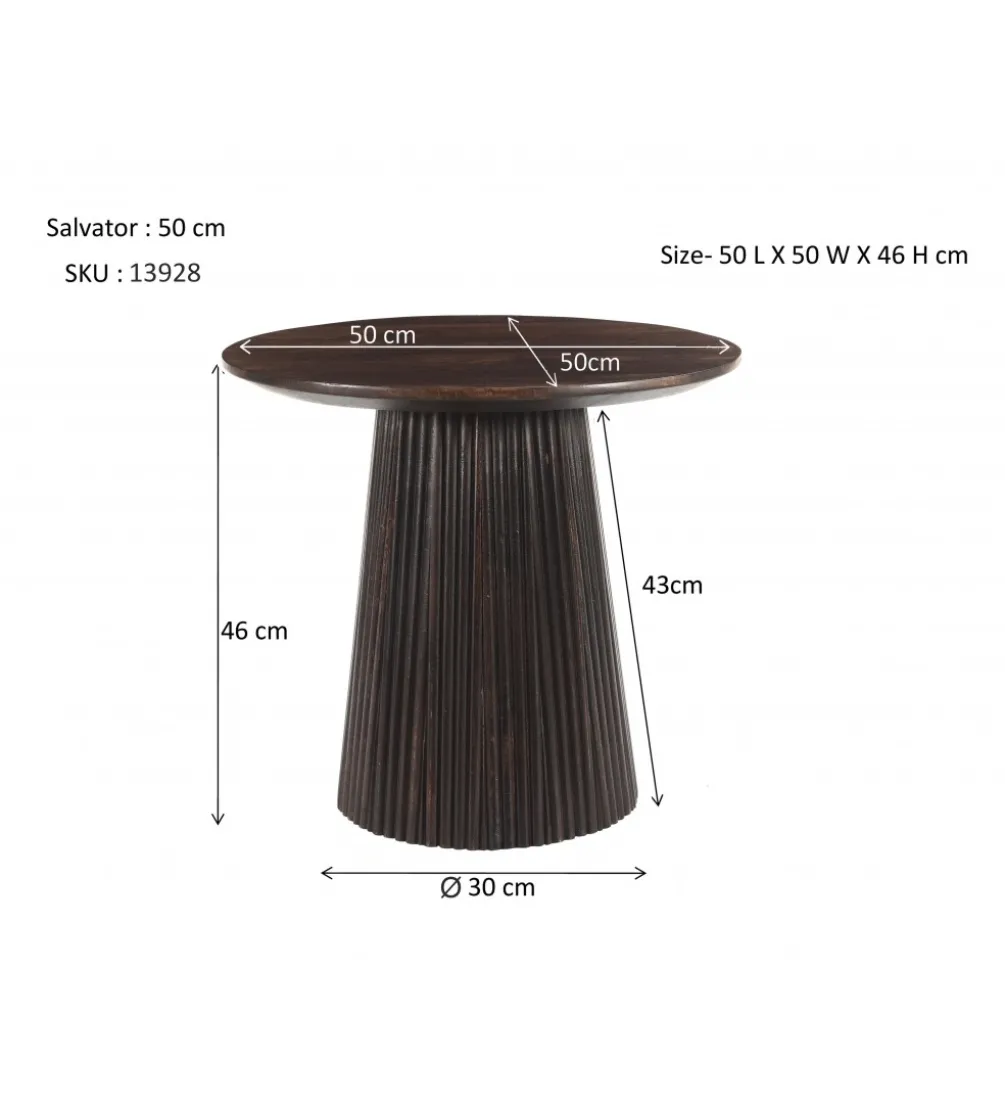 Stolik kawowy SELVETOR 50 cm w kolorze orzecha
