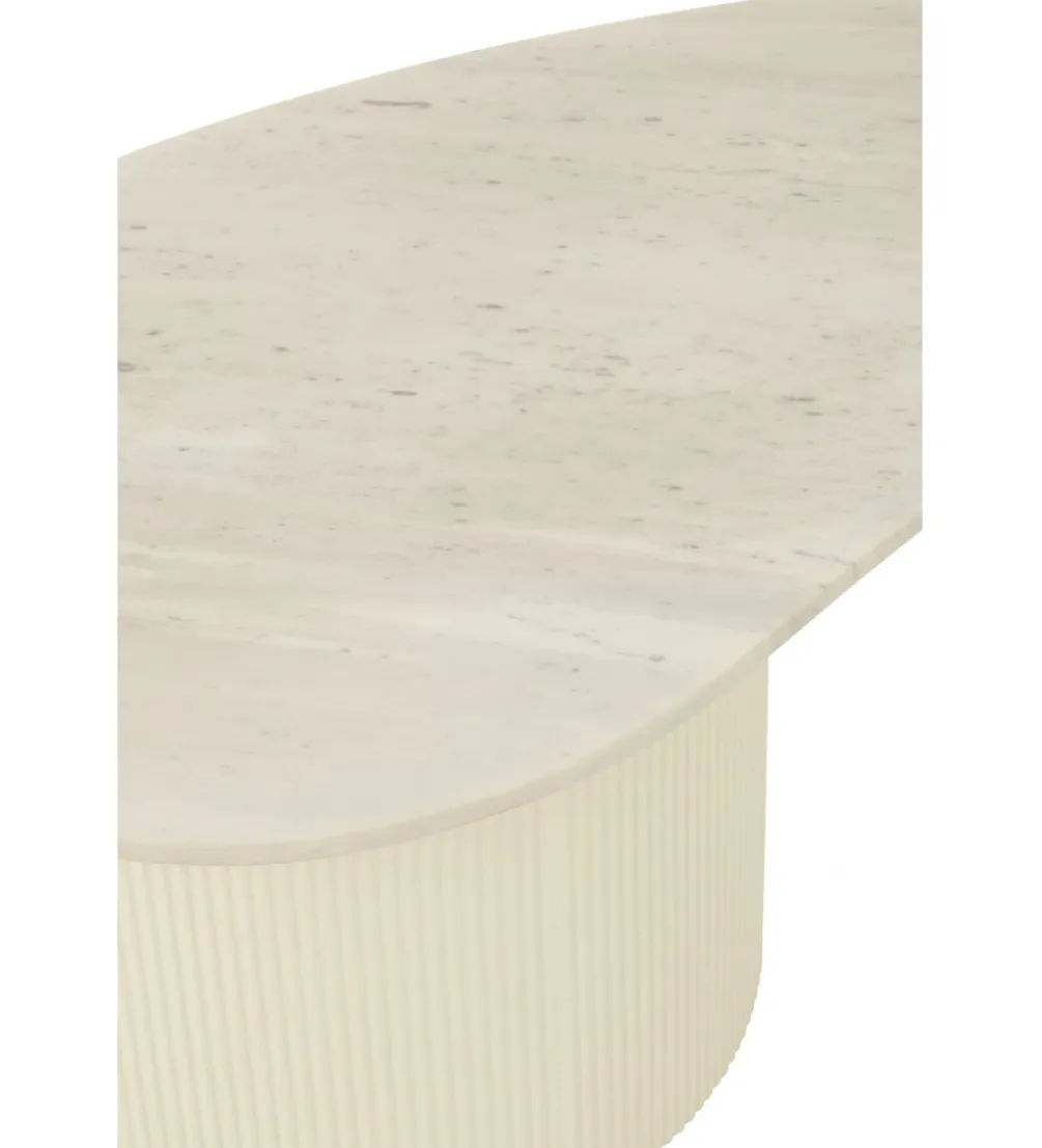 Stolik kawowy SHADA 121 cm biały marmur