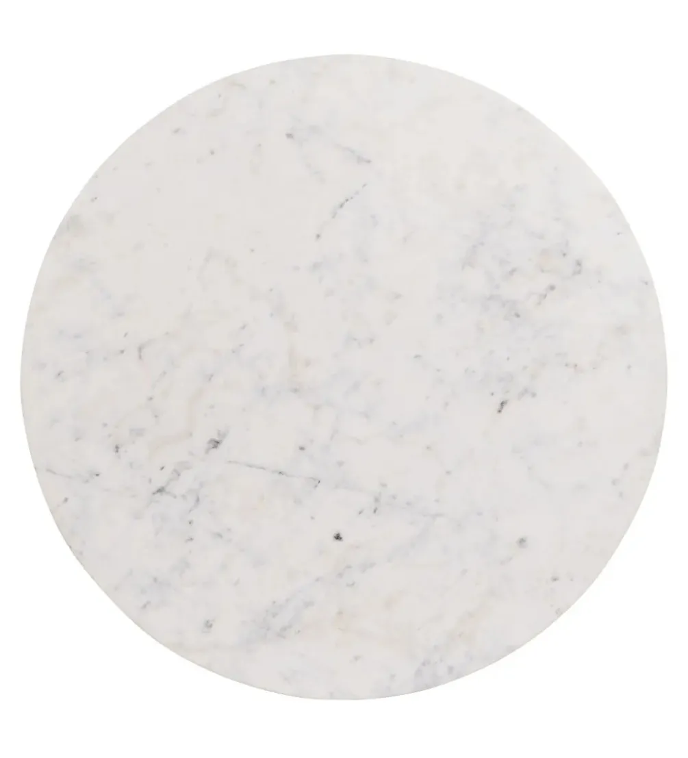 Stolik kawowy SPINDIMA 80 cm drewno mango marmur