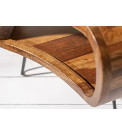 Stolik kawowy SPIN RETRO 60 cm drewno Sheesham