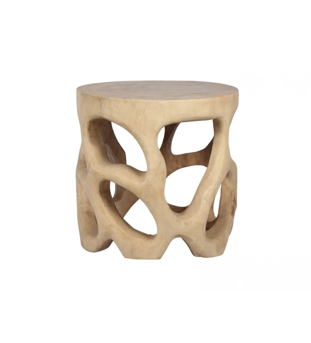 Stolik kawowy SUAR 50 cm drewno suar naturalne