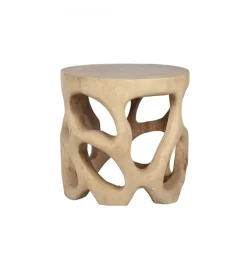 Stolik kawowy SUAR 50 cm drewno suar naturalne