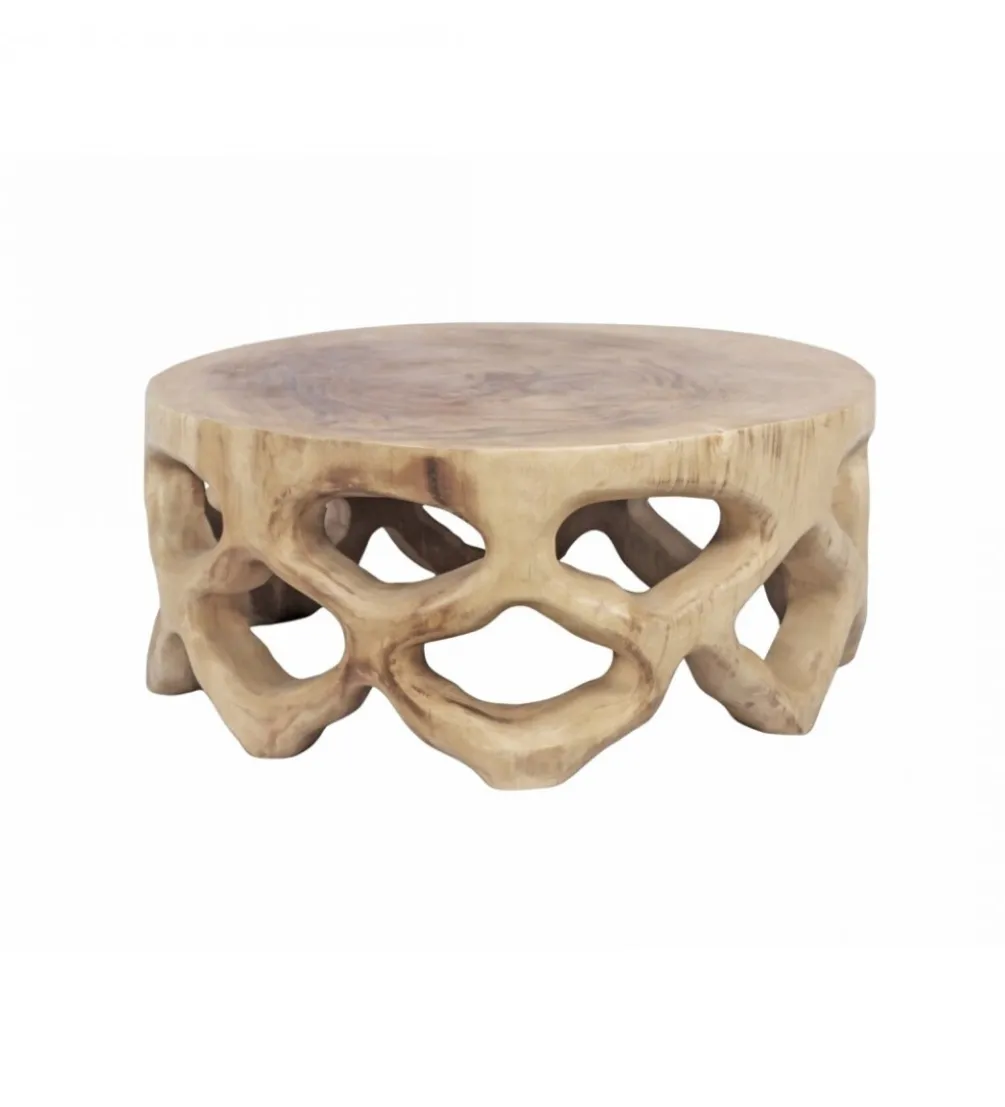 Stolik kawowy SUAR 70 cm drewno suar naturalne