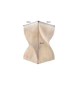 Stolik kawowy TWIST 45 cm drewno mango