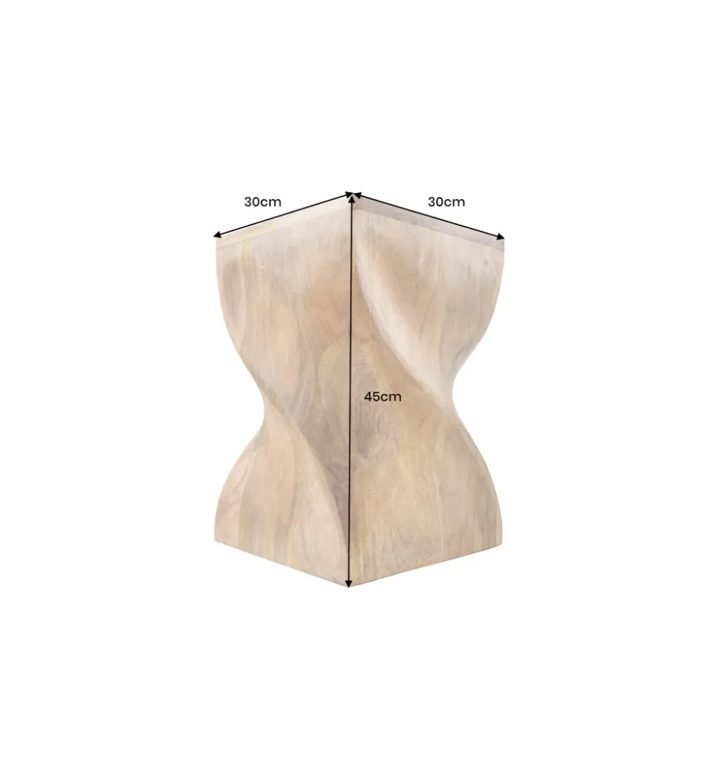 Stolik kawowy TWIST 45 cm drewno mango
