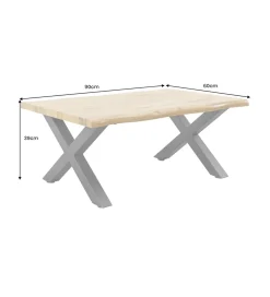 Stolik kawowy WILD 90 cm wygląd naturalnego dębu