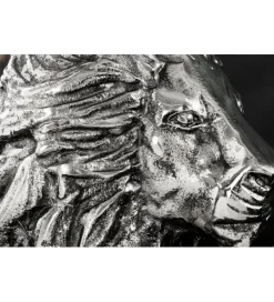 Stolik kawowy WILDLIFE LION 60 cm antyczne srebro