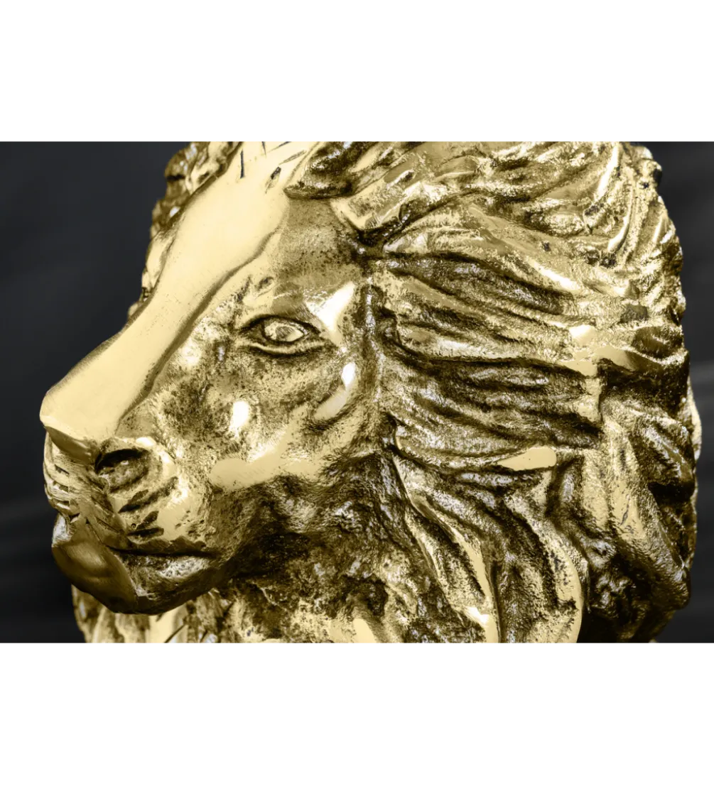 Stolik kawowy WILDLIFE LION 60 cm antyczne złoto
