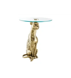 Stolik kawowy WILDLIFE PANTHER 60 cm antyczne złoto