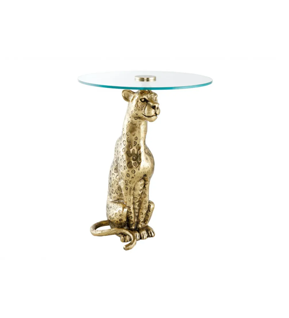 Stolik kawowy WILDLIFE PANTHER 60 cm antyczne złoto