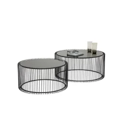 Stolik kawowy Wire SET 2 czarny