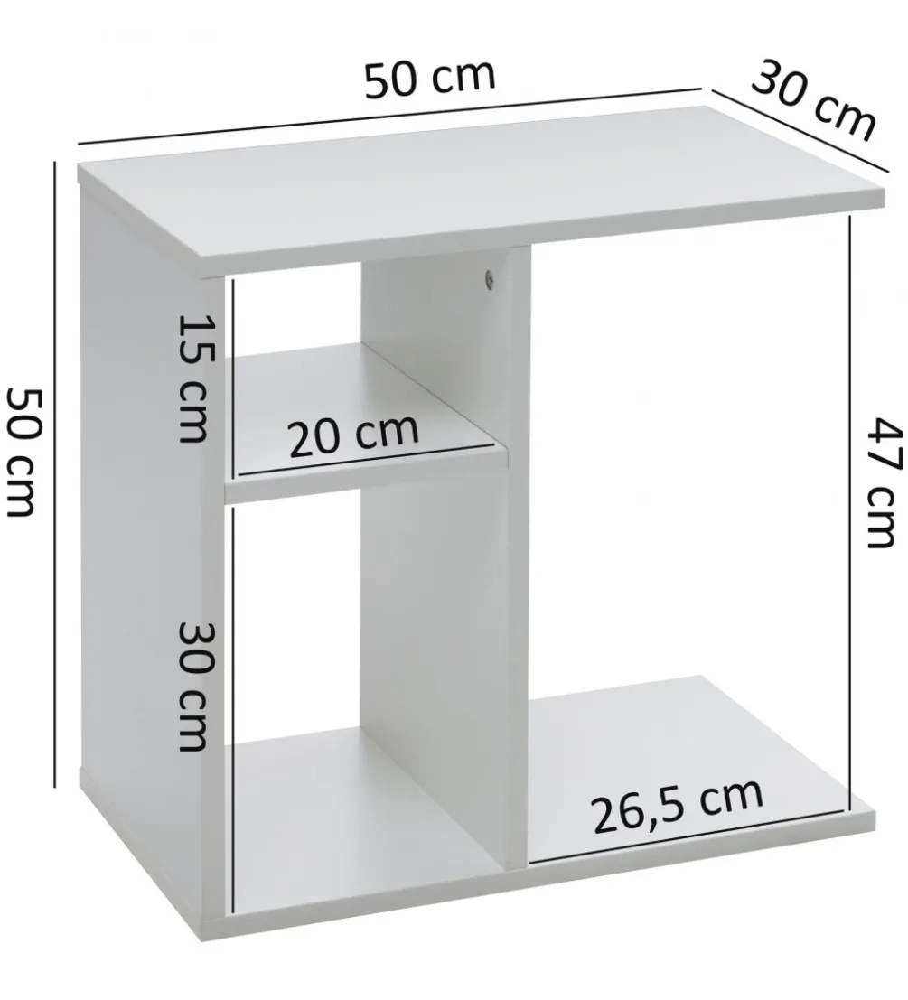 Stolik kawowy WOHNLING 50 cm biały