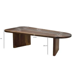 Stolik kawowy WOHNLING 120 cm drewno sheesham