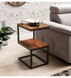 Stolik kawowy WOHNLING 45 cm drewno sheesham