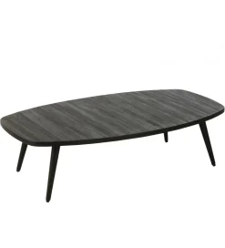 Stolik kawowy ZAMBIA 120 cm drewno teak czarny